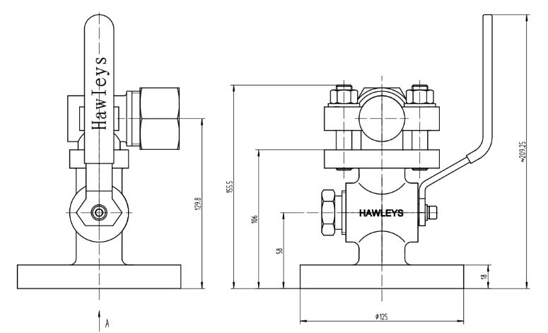Borosilicate Top Boiler Gauge Mount