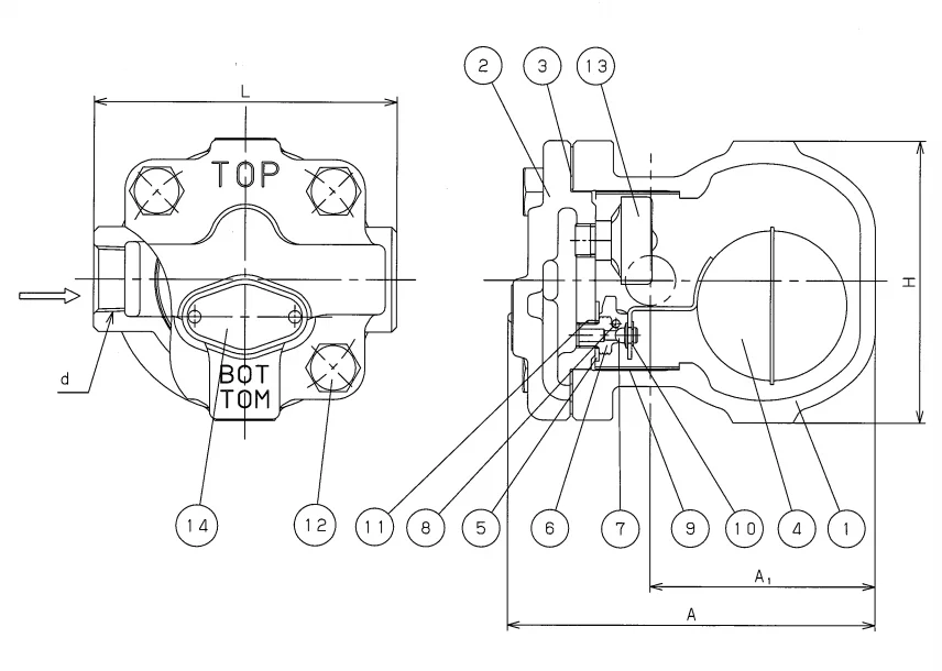 Ductile Iron Float Steam Trap BSPT