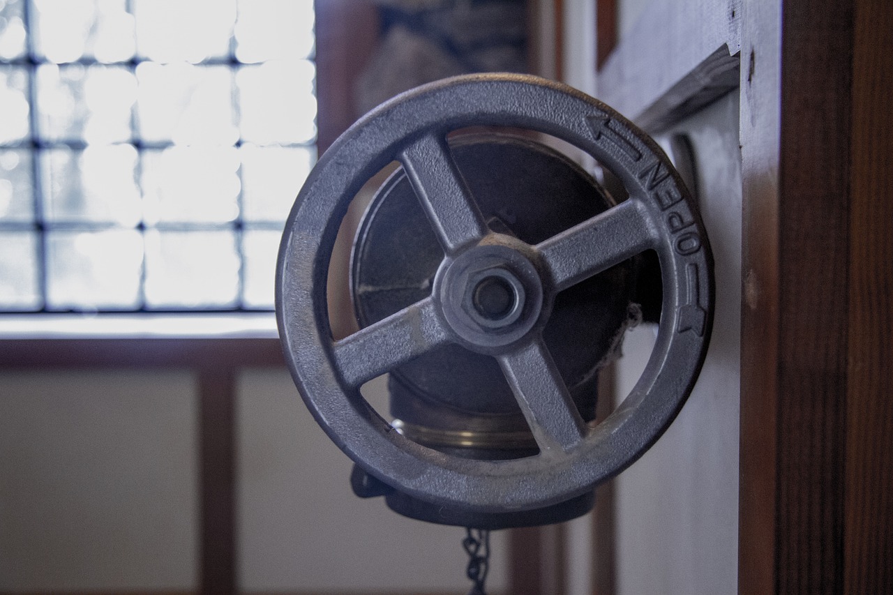 The valve of a steam boiler.