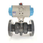 Flanged UV Stabalised PVC Double Acting Pneumatic Ball Valve