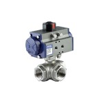 3 Way Stainless Steel Double Acting Ball Valve