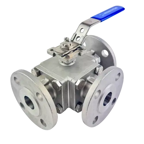 Flanged 3 Way Stainless Steel